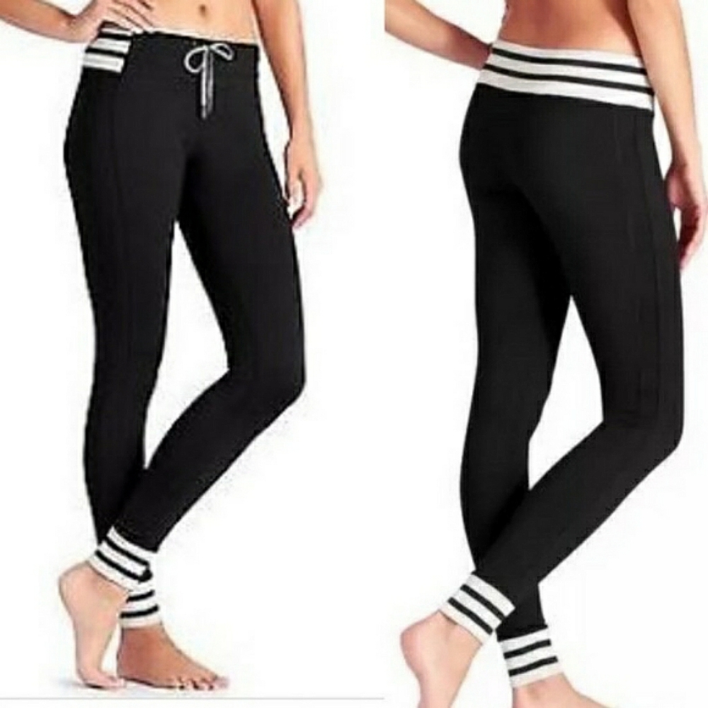 Athleta Varsity Jogger Yoga Pants Leggings Navy Blue Medium